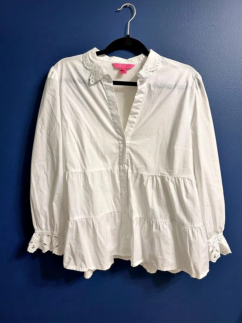 Lilly Pulitzer Kenna White Button Down XL